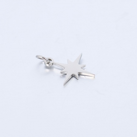 Picture of 304 Stainless Steel Galaxy Charms Silver Tone Star 20mm x 14.5mm, 1 Piece
