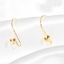 Immagine di Ottone San Valentino Ganci per Orecchini Vero Oro Placcato Cuore 24mm x 22mm, Dimensione di Posta / Cavo: (20 misura), 4 Pz