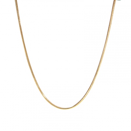 Imagen de Collares Al Por Mayor, Cadenas de Serpiente Chapado en Oro Acero Inoxidable, Unisex Minimalista Regalo Joyería Para Minorista, 50cm longitud, Tamaño de la Cadena: 1.5mm, 1 Unidad