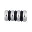 Immagine di Acciaio Inossidabile Separatori Perline Cilindrico Tono Argento Circa 14mm x 7.5mm, Foro:Circa 2.5mm, 2 Pz