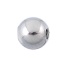 Image de Perles en Acier Inoxydable Forme Rond Argent Mat 5mm Dia, Trou: 1.3mm, 50 Pcs