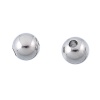 Bild von Edelstahl Zwischenperlen Spacer Perlen Rund Silberfarben ca. 5mm D., Loch:ca. 1.3mm, 50 Stücke