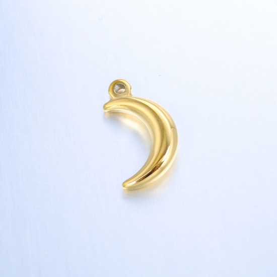 Bild von 304 Edelstahl Galaxis Charms Halbmond Vergoldet 19mm x 10.5mm, 1 Stück
