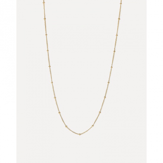 Picture of Eco-friendly Simple & Casual Exquisite 18K Gold Plated 304 Stainless Steel Ball Chain Choker Necklace For Women 42cm(16 4/8") long, 1 Piece