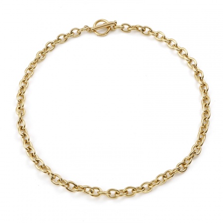 Picture of Stainless Steel Link Cable Chain Necklace Multicolor 44cm(17 3/8