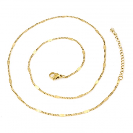 Picture of 304 Stainless Steel Link Chain Necklace Gold Plated