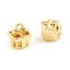 Picture of Brass Charms Gift Box Real Gold Plated 3D 7mm x 6mm, 5 PCs