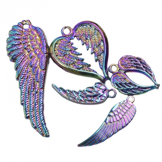 Picture of Zinc Based Alloy Charms Rainbow Color Plated Wing 1 Set ( 5 PCs/Set)