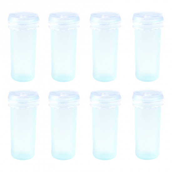 Picture of Plastic Floral Vials Flower Water Tubes With Caps Green Blue Cylinder 4.1cm x 1.9cm, 50 PCs
