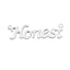 Picture of 304 Stainless Steel Connectors Findings Silver Tone Word Message " Honest " 31mm(1 2/8") x 10mm( 3/8"), 1 Piece