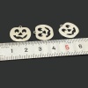 Image de Breloques en Acier Inoxydable Halloween Citrouille Argent Mat Creux 18mm x 16mm , 1 Pièce