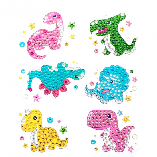 樹脂 DIY手作り 刺繍 DIY キット ダイヤモンド絵画ラインストーン 多色 恐竜 1 セット の画像