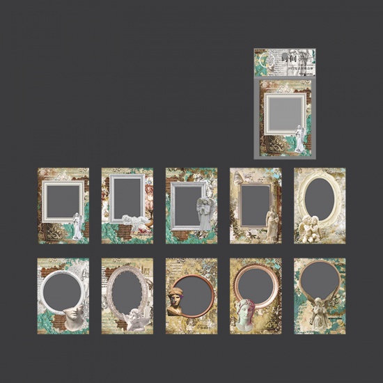 Picture of 5# PET DIY Scrapbook Deco Stickers Multicolor Rectangle 14.5cm x 8.3cm, 1 Set ( 20 PCs/Set)