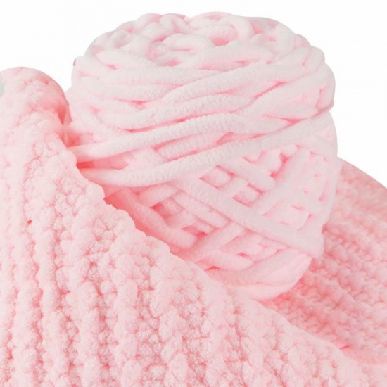 Picture of Polyester Super Soft Knitting Yarn Light Pink 1 Roll