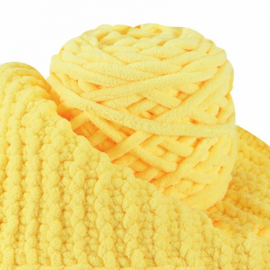 Picture of Polyester Super Soft Knitting Yarn Pale Yellow 1 Roll