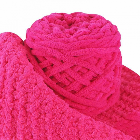 Picture of Polyester Super Soft Knitting Yarn Fuchsia 1 Roll