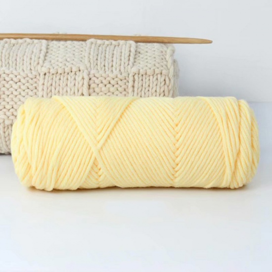 Picture of Acrylic Super Soft Knitting Yarn Pale Yellow 1 Roll