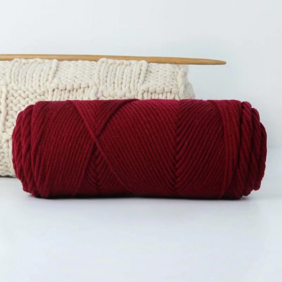 Picture of Acrylic Super Soft Knitting Yarn Wine Red 1 Roll
