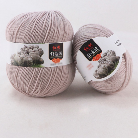 Picture of Wool Blend Super Soft Knitting Yarn Peachy Beige 1 Roll
