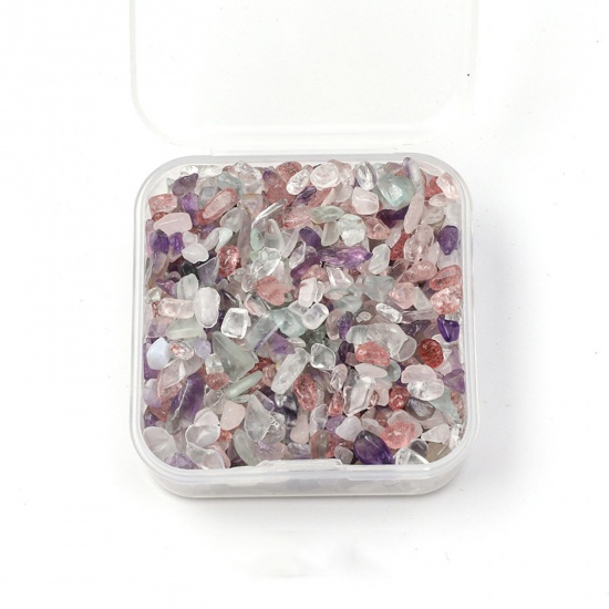 Picture of Crystal ( Natural ) Loose Cabochons (No Hole) Chip Beads Multicolor 3mm - 2mm, 1 Box