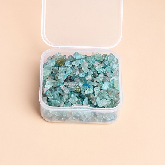 Picture of Apatite ( Natural ) Loose Cabochons (No Hole) Chip Beads Blue 3mm - 2mm, 1 Box
