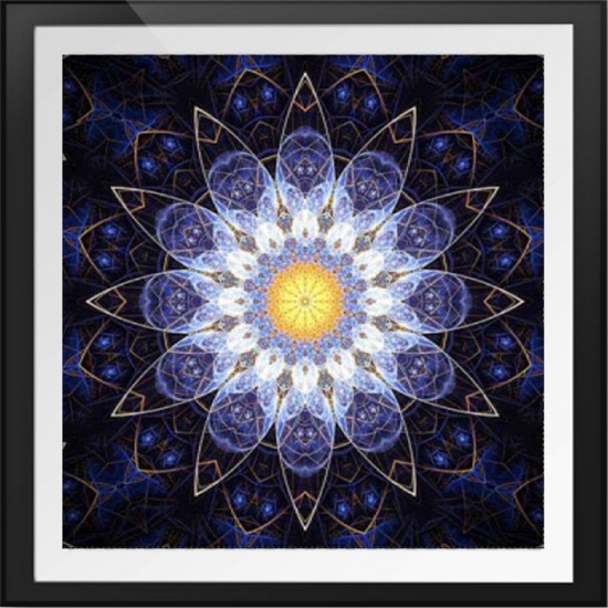 Immagine di Resina Buddismo Mandala Ricamo Kit Diamante DIY Pittura di Strass Multicolore Quadrato Fiore di Lycoris 25cm x 25cm, 1 Serie