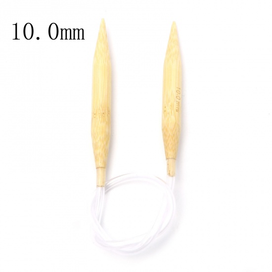 Picture of (US15 10.0mm) Bamboo & Plastic Circular Knitting Needles Beige 40cm(15 6/8") long, 1 Piece