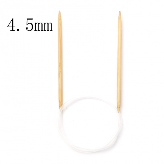 Picture of (US7 4.5mm) Bamboo & Plastic Circular Knitting Needles Beige 60cm(23 5/8") long, 1 Piece