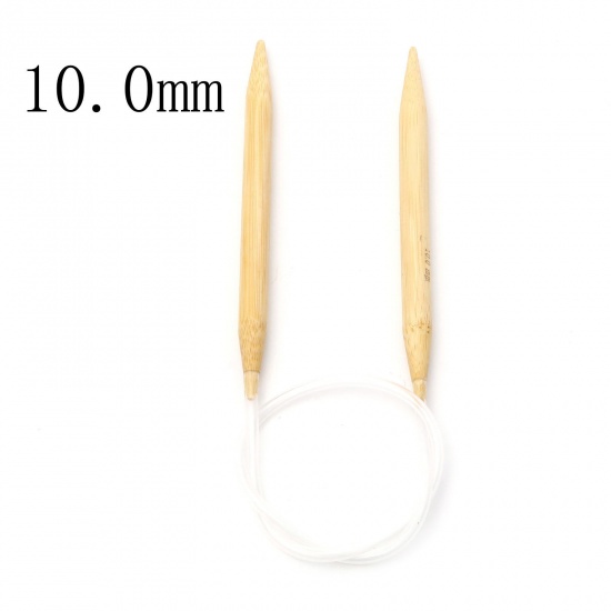 Picture of (US15 10.0mm) Bamboo & Plastic Circular Knitting Needles Beige 60cm(23 5/8") long, 1 Piece