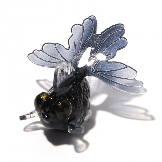 Picture of Resin 3D Charms Goldfish Black 29mm x 26mm, 1 Piece
