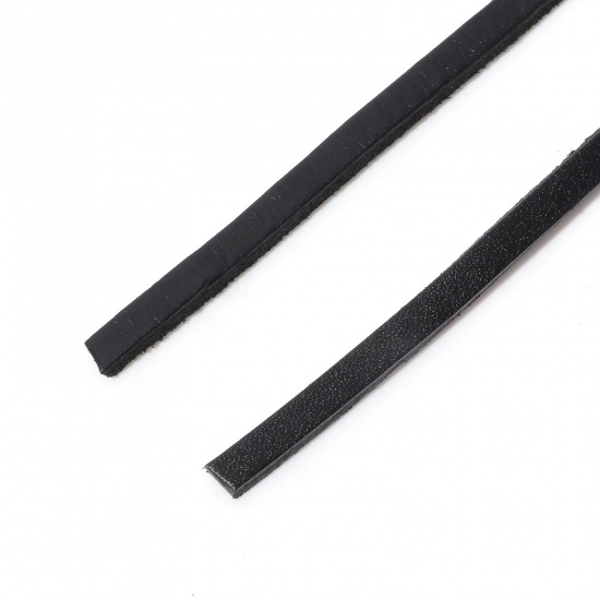 Imagen de Cuerda Cuero de Negro 5mm, 1 Unidad (Aprox 1 M/Unidad)