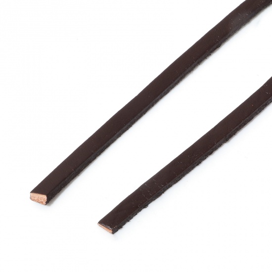 Picture of Cowhide Leather Jewelry Cord Rope Coffee 5mm, 1 Piece (Approx 1 M/Piece)
