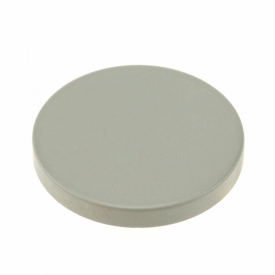 Picture of Resin Metal Sewing Shank Buttons Single Hole Gray Round Painted 15mm Dia., 10 PCs