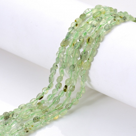 Picture of Prehnite ( Natural ) Loose Beads Irregular Green About 6mm x 8mm, 1 Strand (Approx 47 PCs/Strand)