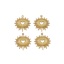 Immagine di 304 Acciaio Inossidabile Charms Sole Oro Placcato Cuore Filigrana 22.5mm x 19mm, 5 Pz