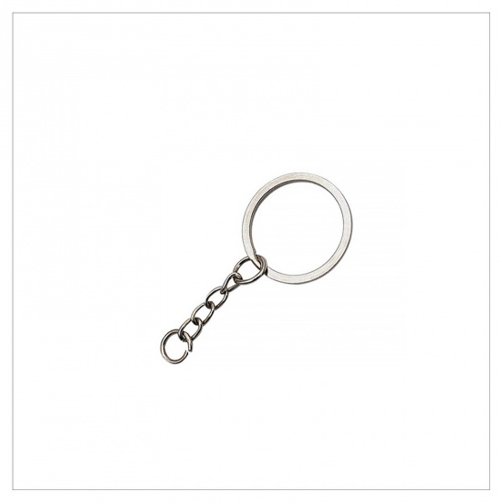 Picture of Alloy Keychain & Keyring Silver Tone 1 Piece