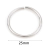 20 個 25mm 直径、 2mm（12号） 304ステンレス鋼 丸カン 丸カン シルバートーン 円形 の画像
