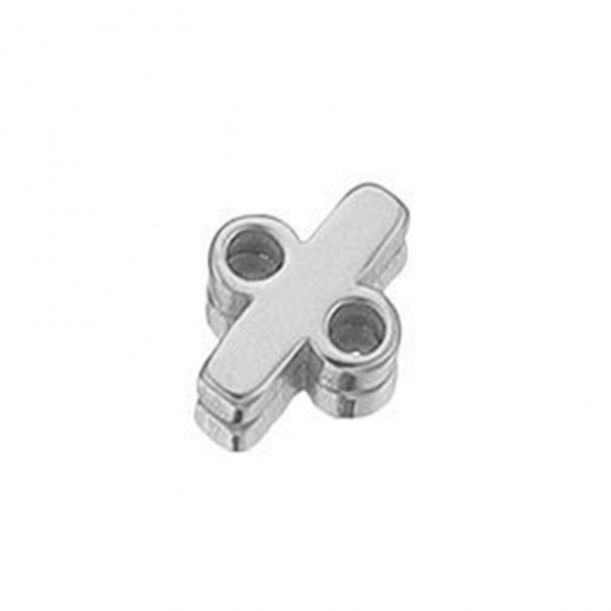 Picture of 304 Stainless Steel Connectors Silver Tone Sticks 6mm x 3mm, 5 PCs