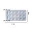 Picture of Silicone Resin Mold For Jewelry Rhinestone Making Rectangle Geometric White 11.1cm x 6cm, 1 Piece