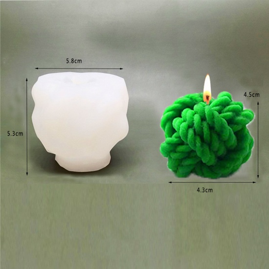 Picture of Silicone Resin Mold For Jewelry Magic Square Soap Candle Making White 5.8cm x 5.3cm, 1 Piece