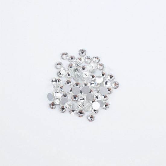 Picture of Acrylic Bling Sparkly Rhinestone Resin Jewelry Craft Filling Material Transparent Clear 6.5mm Dia., 1 Set ( 100 PCs/Set)