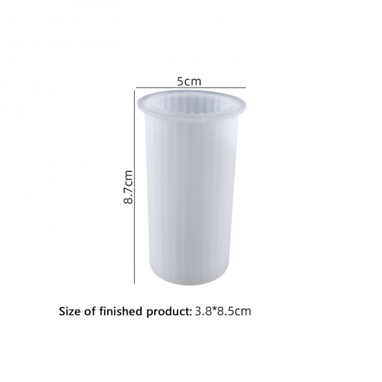 Изображение Силикон Модель для эпоксидной смолы Цилиндр Белый 8.7см x 5см, 1 ШТ