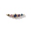 Picture of 1 Piece Eco-friendly Brass Galaxy Connectors Charms Pendants 18K Real Gold Plated Star Multicolour Cubic Zirconia 25mm x 7mm