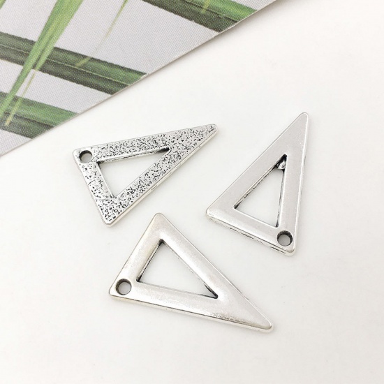 Picture of Zinc Based Alloy College Jewelry Charms Antique Silver Color Ruler 20mm x 12mm, 20 PCs