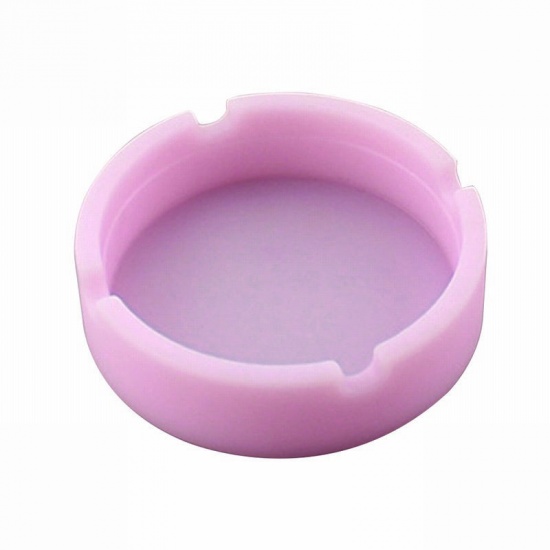 Immagine di Silicone Portacenere Rosa Tondo Baglie nel buio 8.3cm x 2.3cm, 1 Pz