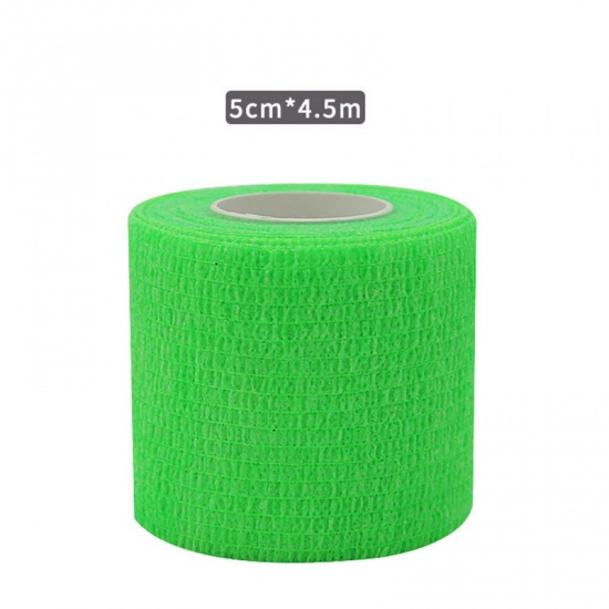 Bild von Vliesstoff Medizinische elastische Verband für Erste Hilfe Körperpflege Sport Handgelenkstütze Grün 5cm, 1 Rolle （ca. 4.5 Meter/Stück)