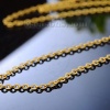 Bild von 304 Edelstahl Halskette Gliederkette Kette Vergoldet 56.0cm lang, Kettengröße: 3x2.3mm, 1 Streif