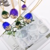 Image de Moule en Silicone pour Porte-clés Bijoux de Collier Boucle d'Oreille Pendentif en Silicone Ovale Goutte d'Eau Blanc 11.6cm x 6.4cm, 1 Pièce