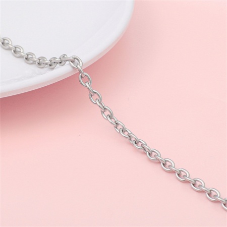 Picture of 304 Stainless Steel Link Chain Silver Tone