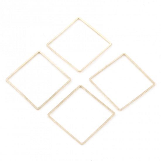 Picture of Brass Geometry Series Connectors KC Gold Plated Square 25mm x 25mm, 20 PCs                                                                                                                                                                                    